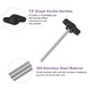 Sourcing Map 6Pcs Tee Wing Knobs Thumb Screws, M4 x 60mm, Black