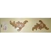 STAR FLOWER WOOD APPLIQUE IN REAL OAK  TWO PER PACKAGE.