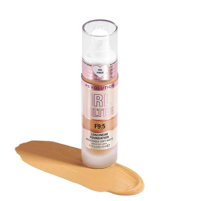 Makeup Revolution, IRL Filter Longwear Foundation, Medium to Full Coverage, F9.5, 23ml