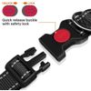 2 Pack Reflective Dog Collar with Safety Locking Buckle, M Size Width 14-20 Inch