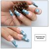 24PCS False Nails Long Ballerina Press on Nails with Adhesive Nail Tabs Full Cover Artificial Nails Tips Fake Nails Art Manicure Decoration for Women Girls