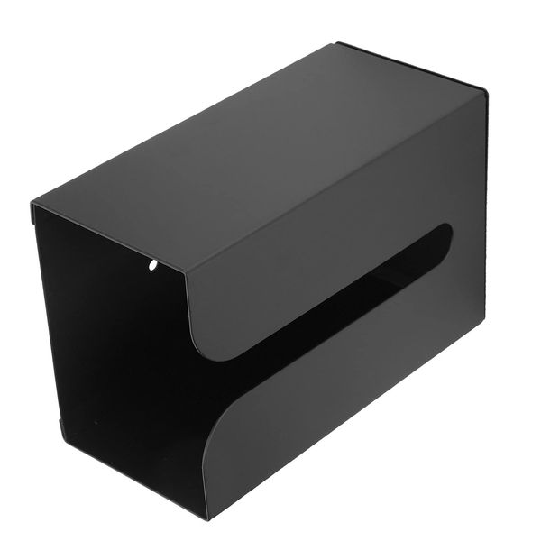 Longzhuo Cosmetic Tissue Box Black Holder Stand Wall Mount Napkins Organiser for Kitchen Bathroom Toilet