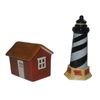 Chesapeake Bay Ceramic Lighthouse & House Design Salt and Pepper Shaker Set