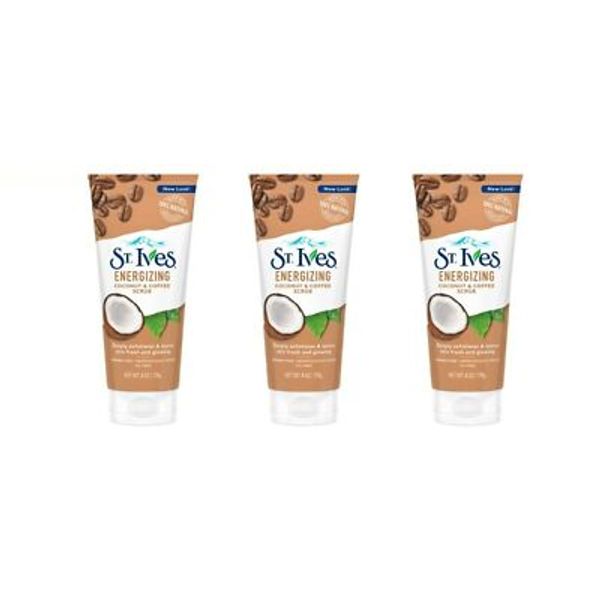 BL St Ives Scrub Coconut & Coffee Energizing 6oz each -- THREE PACK*