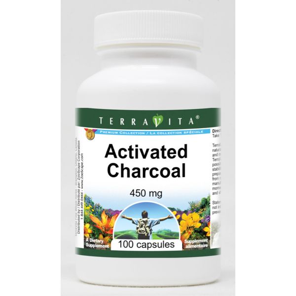 Activated Charcoal - 450 mg (100 Capsules, ZIN: 510652) - 3 Pack
