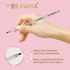 6  Brow Wax Peel Off Pencil with Sharpener - Waterproof Mapping Pencil - Brown