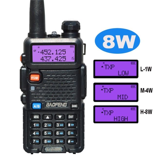 Walkie Talkie Baofeng UV 5R CB Ham Radio Station 5W 128CH VHF UHF