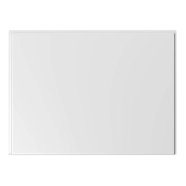 Milano White 800mm Straight Bath End Panel