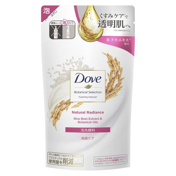 Dove Botanical Selection Dullness, Exfoliation, Tone Up, Natural Radiance, Foam Face Wash, Refill, 4.6 fl oz (135 ml)