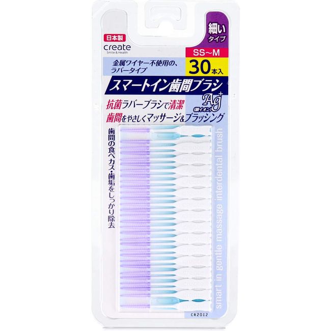 Create Smart-In Interdental Brush, Thin Type, SS-M, 30 Pieces