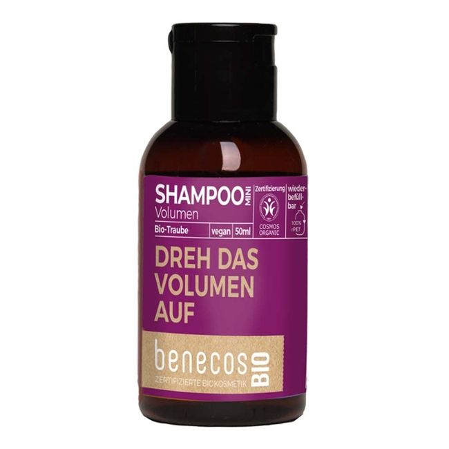 BENECOS Traube Shampoo, Volumen, Mini Reisegröße, 50ml (2 x 50ml)