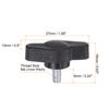 sourcing map 10pcs Tee Wing Knobs Thumb Screws M4 x 6mm Standard Male Thread Plastic T/Z Knobs Adjustable Handles Hand Clamping Thumbscrew, Black