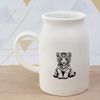 300ml 'Tiger Cub Sitting' Ceramic Milk Jug (MJ00018039)