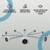 (40) White Garage Door Rollers Replacement (2" Nylon Wheels / 7" Stem)