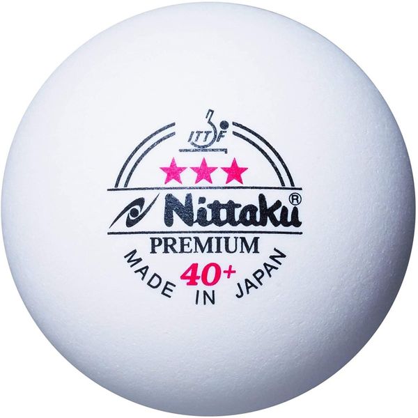 Nittaku Premium 3 Star Table Tennis Balls - White (Pack of 3)