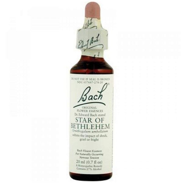 Bach Original Flower Remedies, Star of Bethlehem - Neutralize Grief - Natural Homeopathic Flower Essence for Emotional Balance - Vegan, Gluten Free, Sugar Free - 20mL Dropper