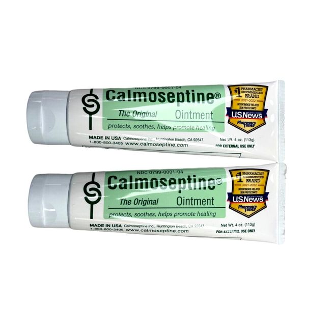 Calmoseptine Ointment Tube - 4 oz ( 2 pack )  PHARMACY FRESH! /