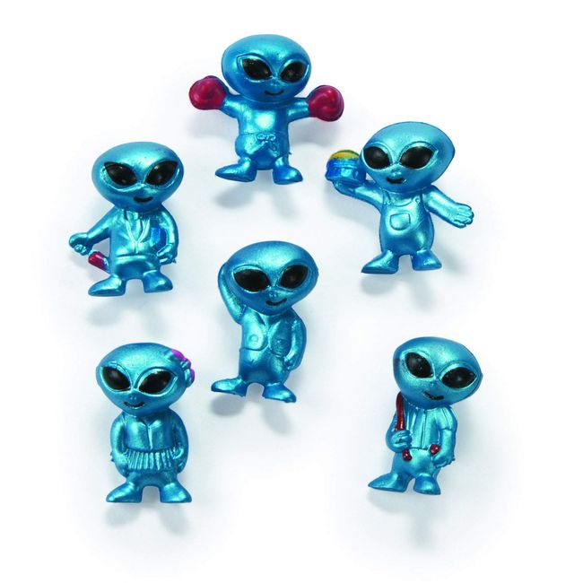 Fun Express Vinyl Aliens (48 Pieces) Character Toys, Vinyl Characters, Classroom Manipulatives, Counters or Incentives