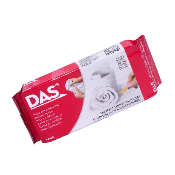 DAS White 500 g Air Hardening Modelling Clay, Non Bake, Ready To Use, Suitable for All Ages, Ideal for Professionals & Hobbyists