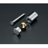 e-kanamono EPF-B8F-10 Cosmetic Screw Set (Brass), Flat Type, Chrome
