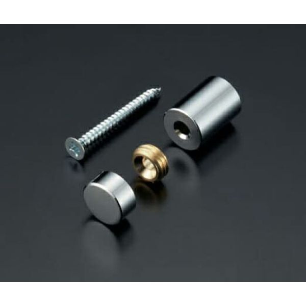e-kanamono EPF-B8F-10 Cosmetic Screw Set (Brass), Flat Type, Chrome