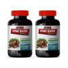 digestive cleanse - PINE BARK EXTRACT 100MG - soothe acid reflux (2 Bottles)