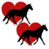 Heart Horse Stickers 2 Pack