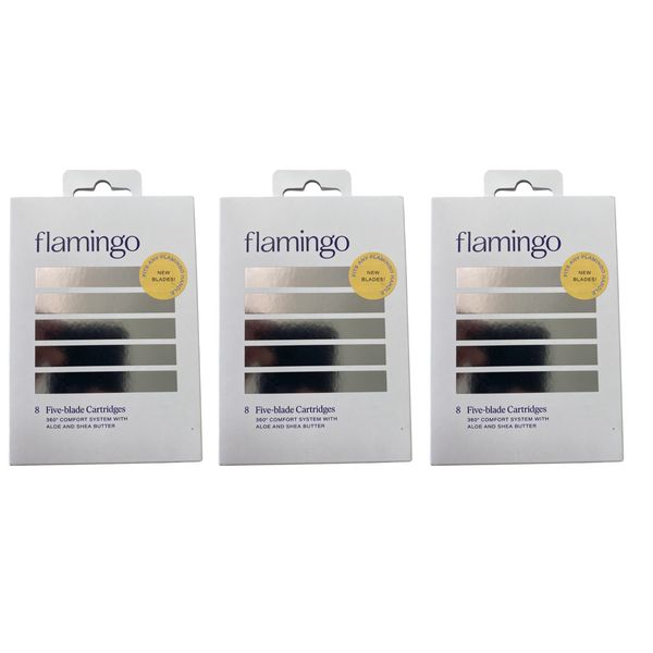 Flamingo Women's Razor Blade Refills - 5-Blade Refill Cartridges - 24 Count