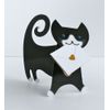 Cat Shape stand up fold out card - Tommo - Black/White 004