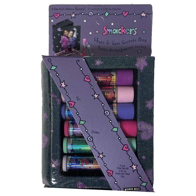 Bonne Bell 6 Piece Holiday Flavored Lip Smackers Lip Balm Set in Box