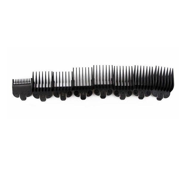 8 Pcs Black Hair Clipper Limit Combs Guide Attachment Size Universal Replacement