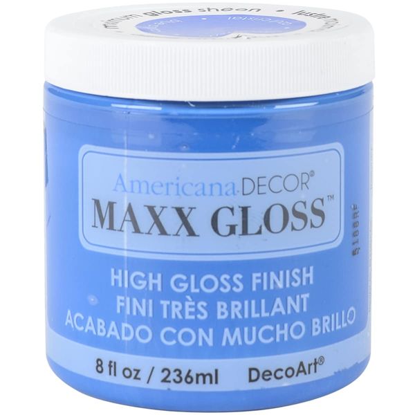 DecoArt Maxx Gloss Acrylic Paint 8 oz-Blue Crystal, Yard