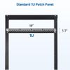 Cable Matters 1U 19-Inch 24-Port 10Gbps Cat6A Ethernet Patch Panel with Inline Keystone and Cable Management Bar, Rackmount or Wall Mount Network Patch Panel / RJ45 Patch Panel