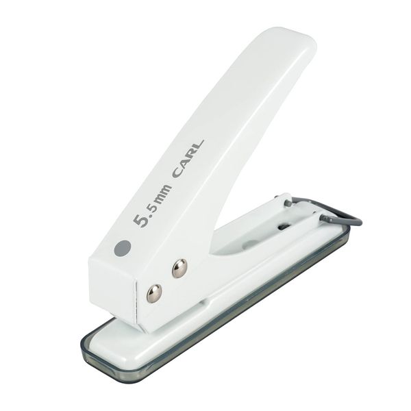 Carl Office Equipment SD-155-W Hole Punch, Hole Diameter 0.2 inches (5.5 mm), 18 Pieces, White