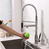 Silver Kitchen Faucet Kit 360° Rotation High Arch Single Handle Double Function