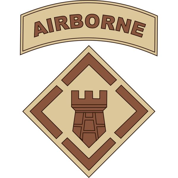20th Engineer Brigade Desert Camo 3.8 Inch Decal