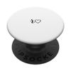 Black Initial Letter R Heart Minimalist White PopSockets Adhesive PopGrip