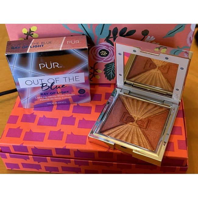 PUR OUT OF THE Blue RAY OF LIGHT Light Up Vanity Blush Palette NWB