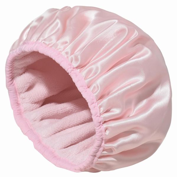 TIYEP Shower Cap Waterproof Repeating Hair Cap Water Absorption Adult Waterproof Cap Shower Cap Bathing Hat for Bath Shower (Pink,1)