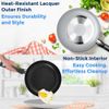 SereneLife 20Pcs Kitchenware Pots & Pans Set-Black Non-Stick Coating Inside-Gray