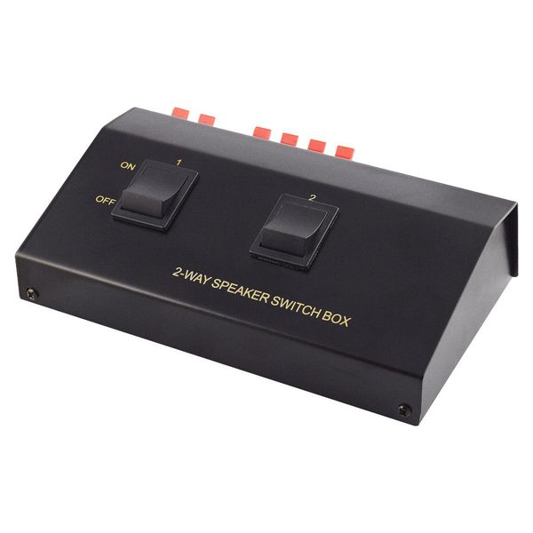 BestPlug Audio Speaker Switch Box for 4 Boxes Black