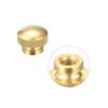 sourcing map Brass Knurled Thumb Nuts, M6x1mm Round Stepped Knobs Fasteners for 3D Printer, Electronic Equipment 4Pcs
