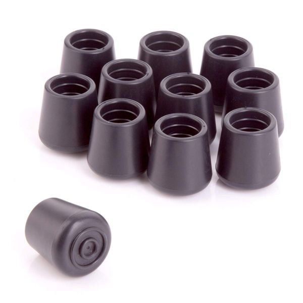 12 Pack of 19mm Osipex Rubber Ferrules for Walking Sticks