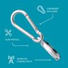 Tech21 Evo Clear AirTags case with Carabiner. Compatible with Apple AirTag.