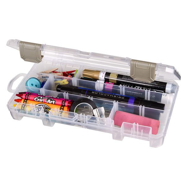 ArtBin 3003AB Solutions Small Box, Art & Craft Supply Organizer with Removable Dividers, [1] Plastic Storage Box