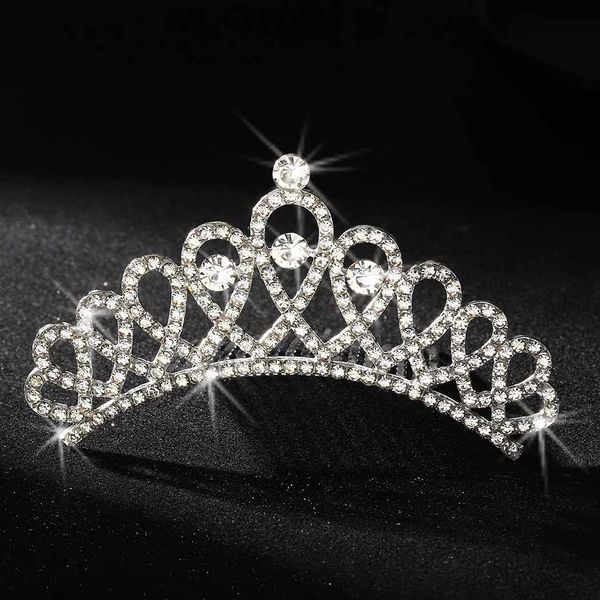 Yean Rhinestone Mini Hair Comb Silver Crystal Tiara Comb Princess Wedding Hair Accessories Decorations for Women