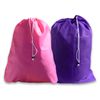 Extra Large Heavy Duty Drawstring Laundry Bags, Fluorescent Pink and Purple, (2 Pack)