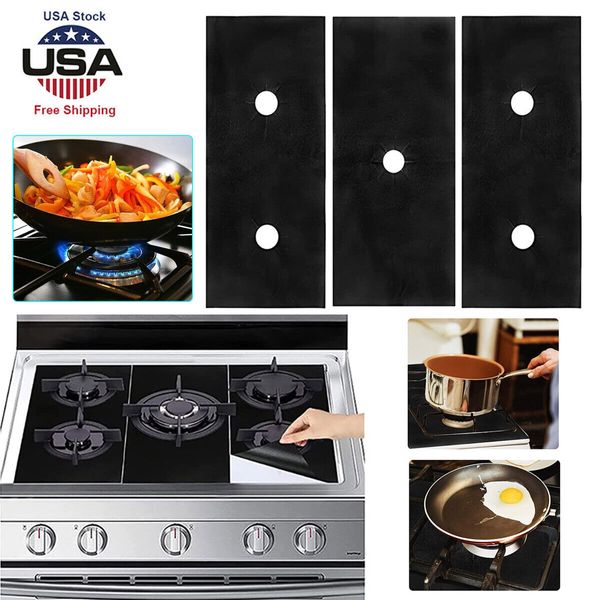 Gas Range Stove Top Burner Cover Protector Reusable Non-Stick Liner for Kitchen