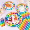 Rainbow Party Supplies,Rainbow Party Decorations Tableware Cup Balloons Plates