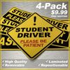 STUDENT DRIVER 4-pack Laminated Removable High Quality Decals FREE SHIPPING